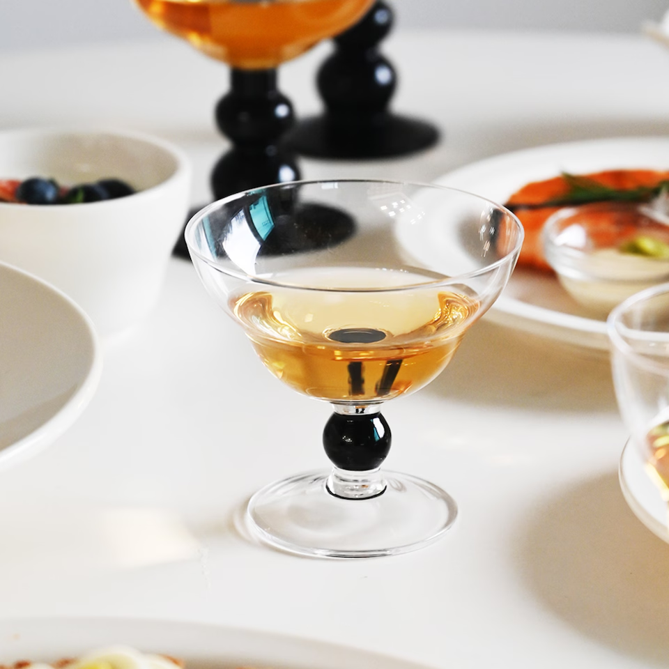 Rove Black Wide Wine Glass