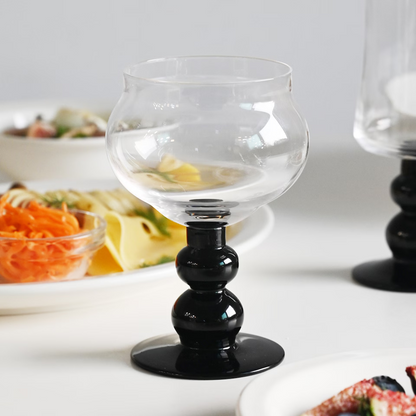 Rove Black Stem Wine Glass