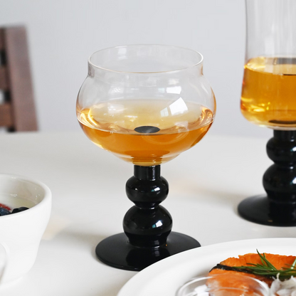 Rove Black Stem Wine Glass