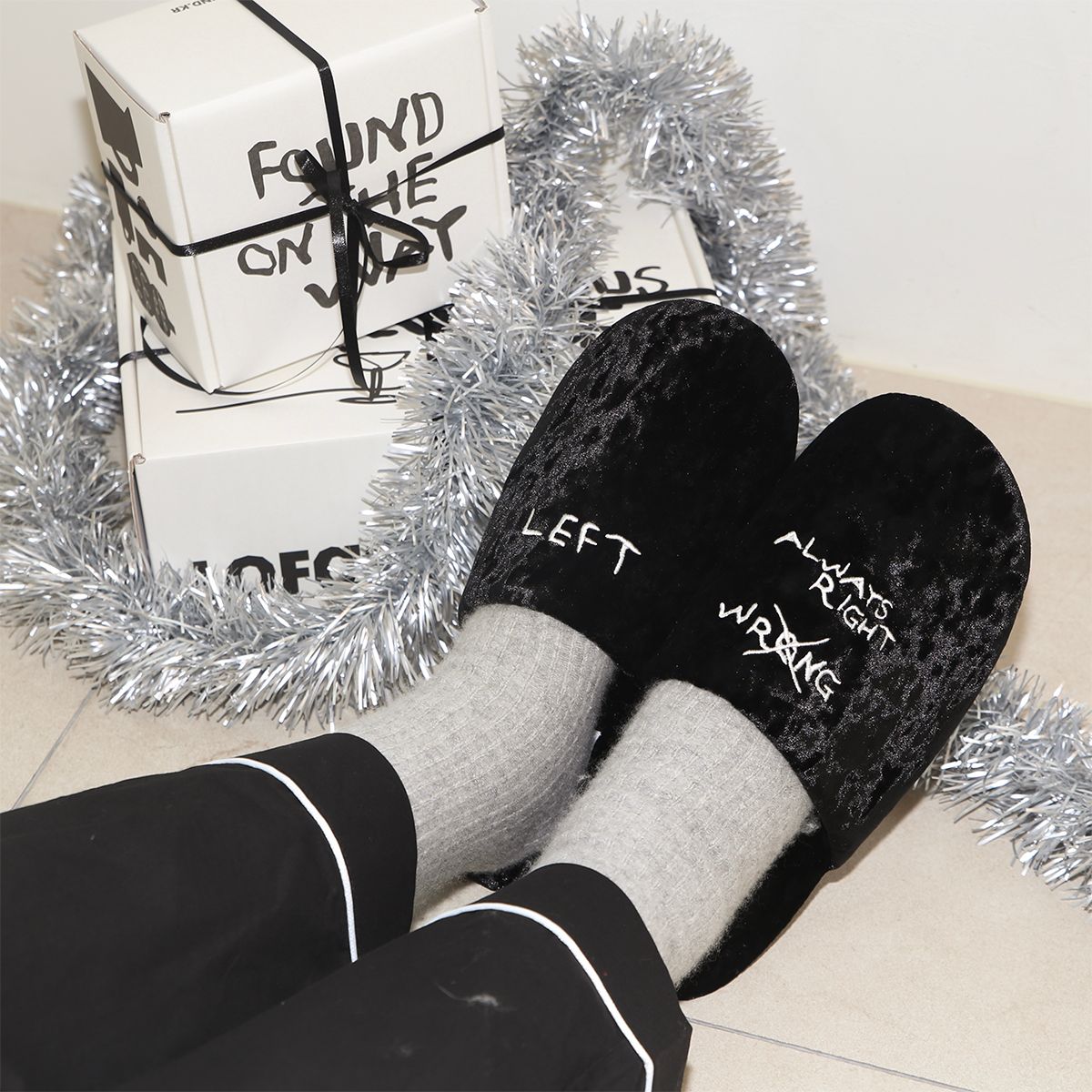 Fragile Adult Club – Always Right Home Slippers - detail view