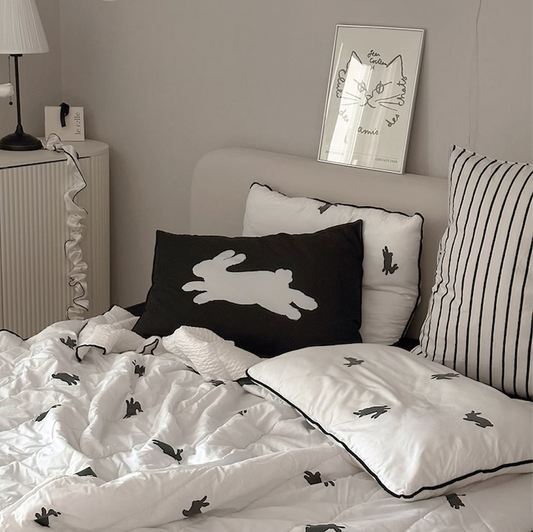 Bunny and Cat Pillowcase