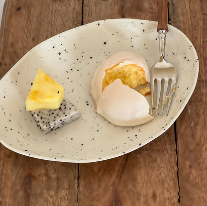 Speckled Oval Plate
