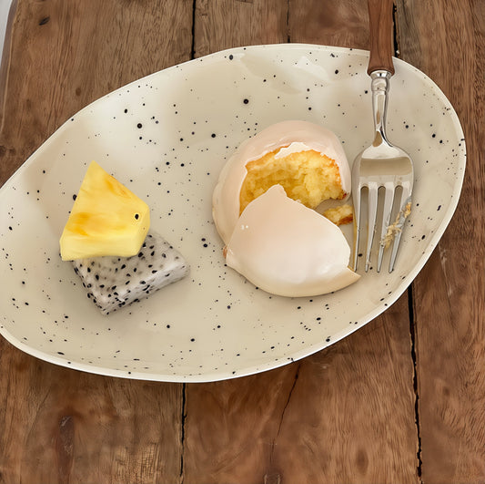 Speckled Oval Plate