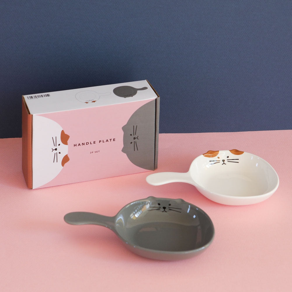 Cat Handle Plate Set of 2