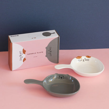 Cat Handle Plate Set of 2