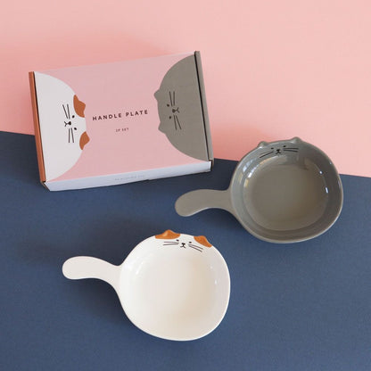 Cat Handle Plate Set of 2