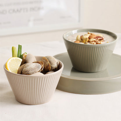 Lining Rice Bowl & Soup Bowl Set for 4 (8-Piece)