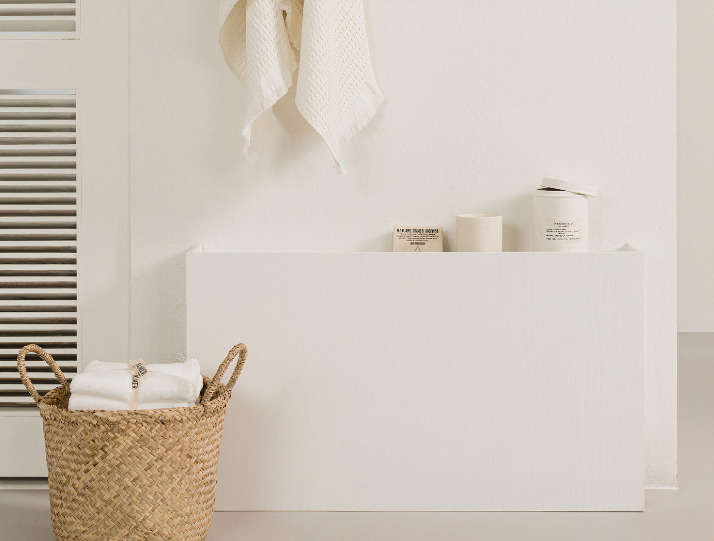 Low Bed Headboard with Concealed Shelf Storage