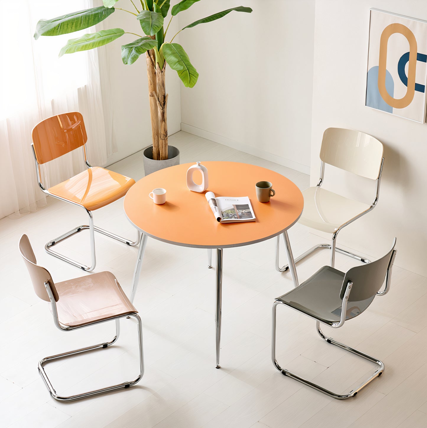 Glossy Cantilever Chair