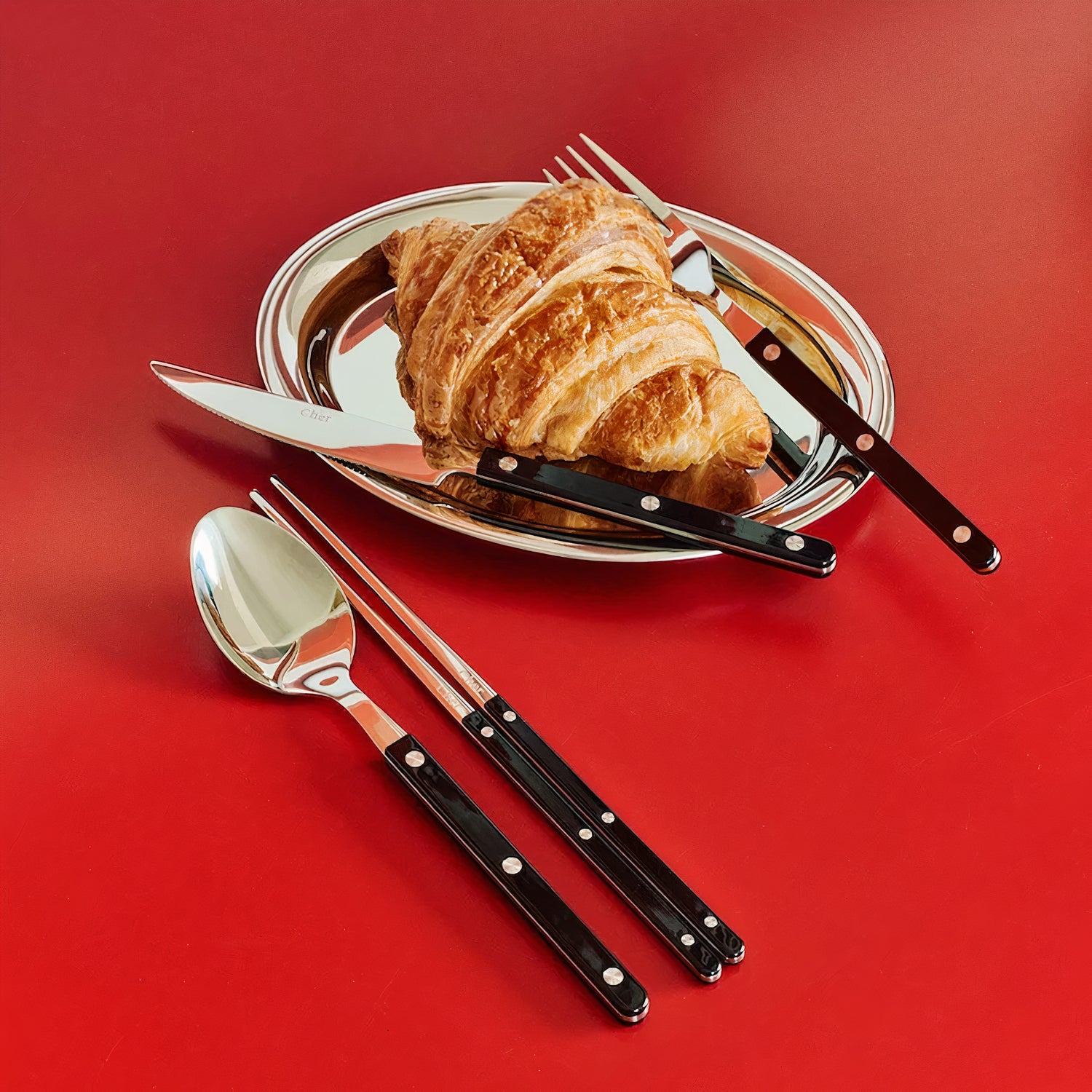 Modern Color-Handled Flatware Set for 2 (8-Piece)