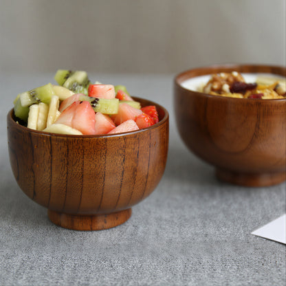 Heritage Lacquer Wood Bowl Set - close up