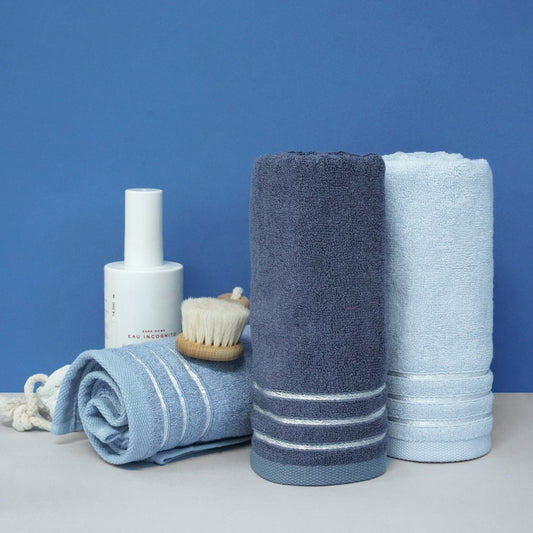 Bamboo Stripe Antibacterial Hotel Towel (10-Pack)