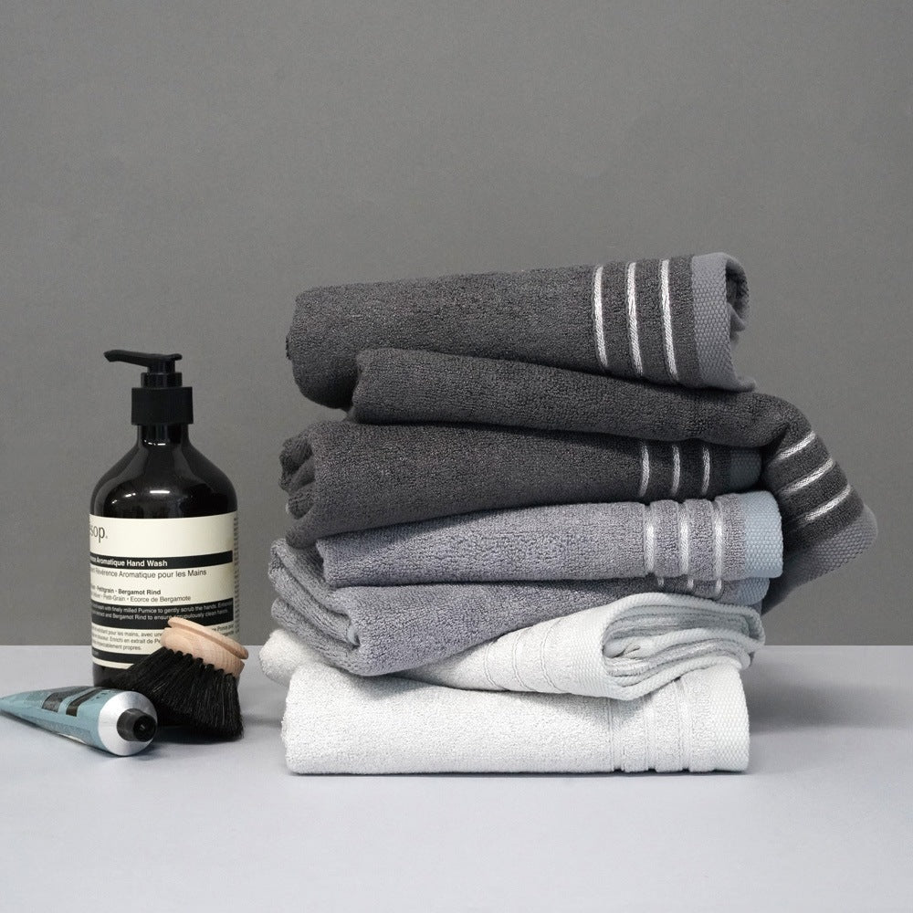 Bamboo Stripe Antibacterial Hotel Towel (10-Pack) - lifestyle