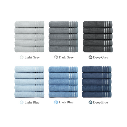 Bamboo Stripe Antibacterial Hotel Towel (10-Pack) - close up