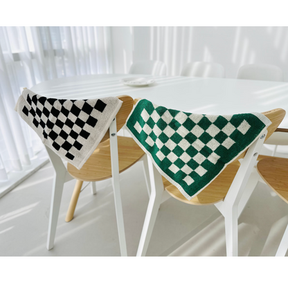 Argyle Pattern Kitchen Towel with Hanging Loop