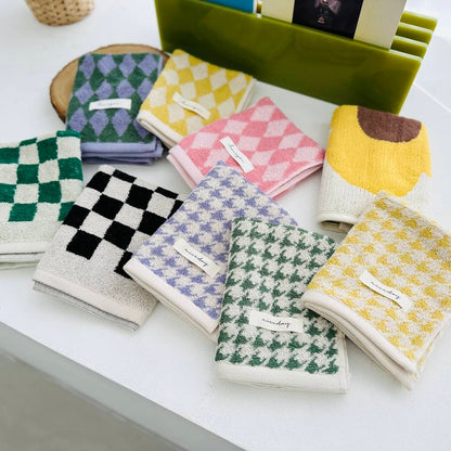 Argyle Pattern Kitchen Towel with Hanging Loop