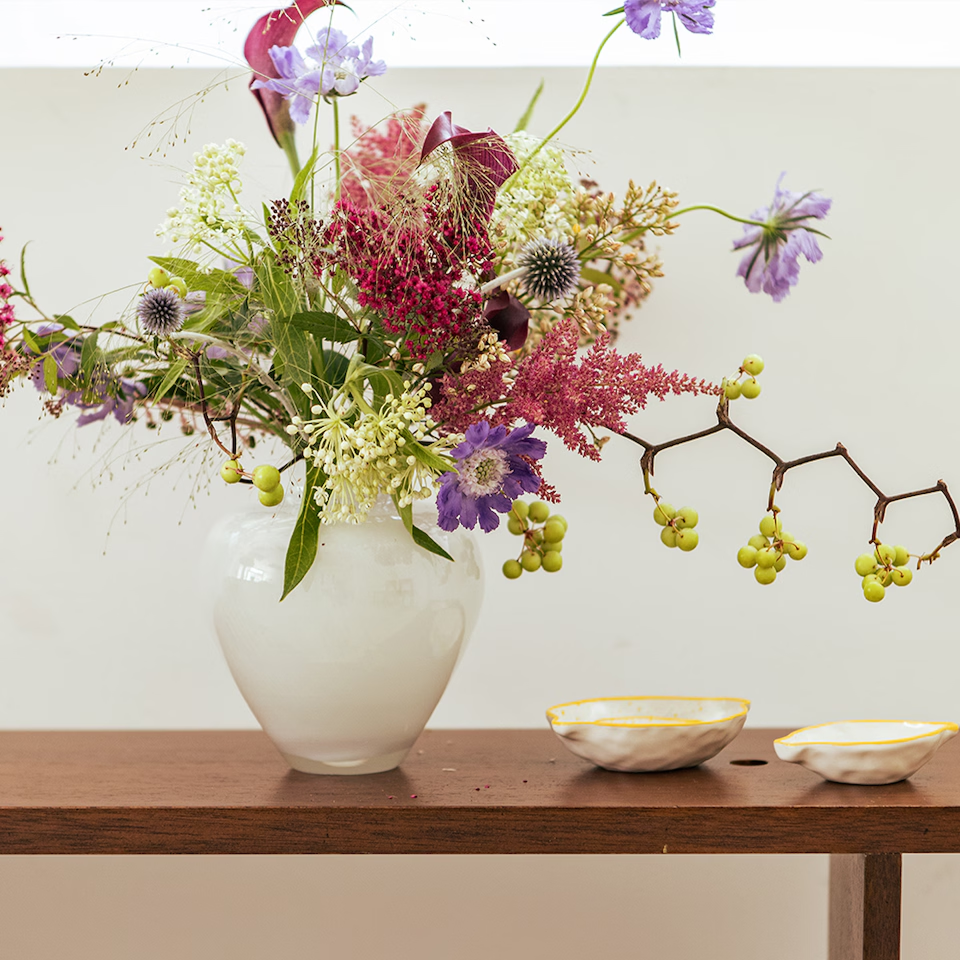 White Claire Glass Vase
