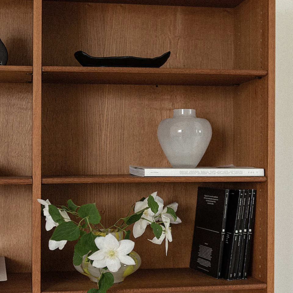 White Claire Glass Vase