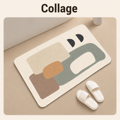 Quick Absorbing Earth Patterned Bath Mat