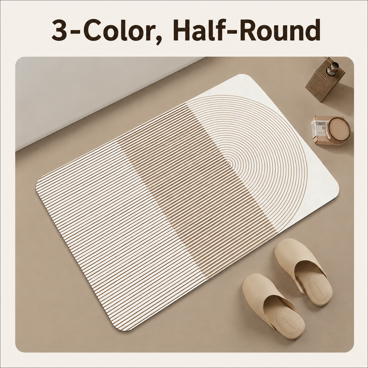 Quick Absorbing Earth Patterned Bath Mat
