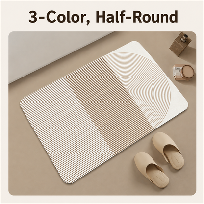 Quick Absorbing Earth Patterned Bath Mat