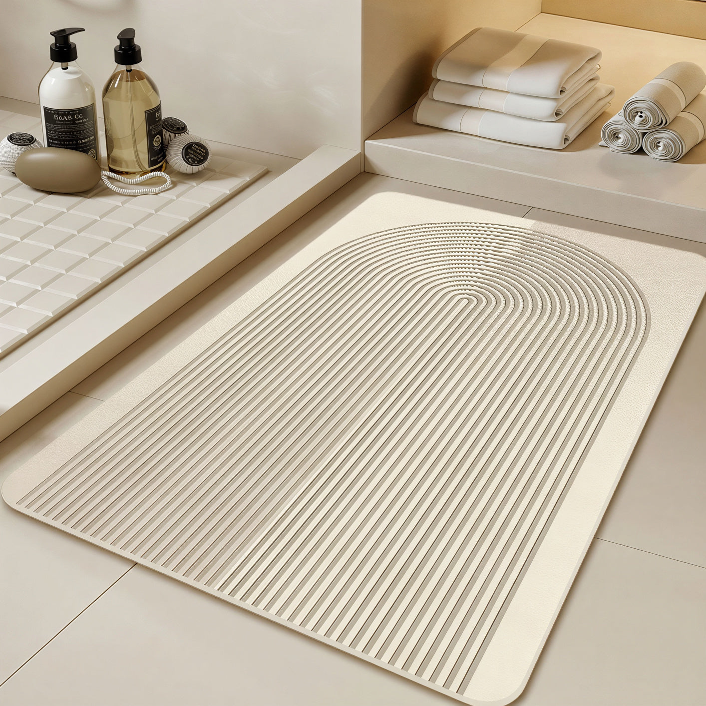 Quick Absorbing Earth Patterned Bath Mat
