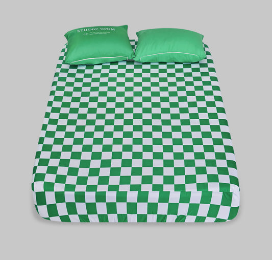 Checkerboard Mattress Fitted Sheet - detail view