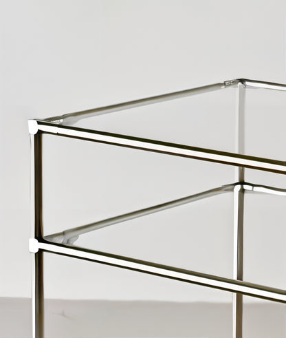 3-Tier Clear Glass Modular Side Table