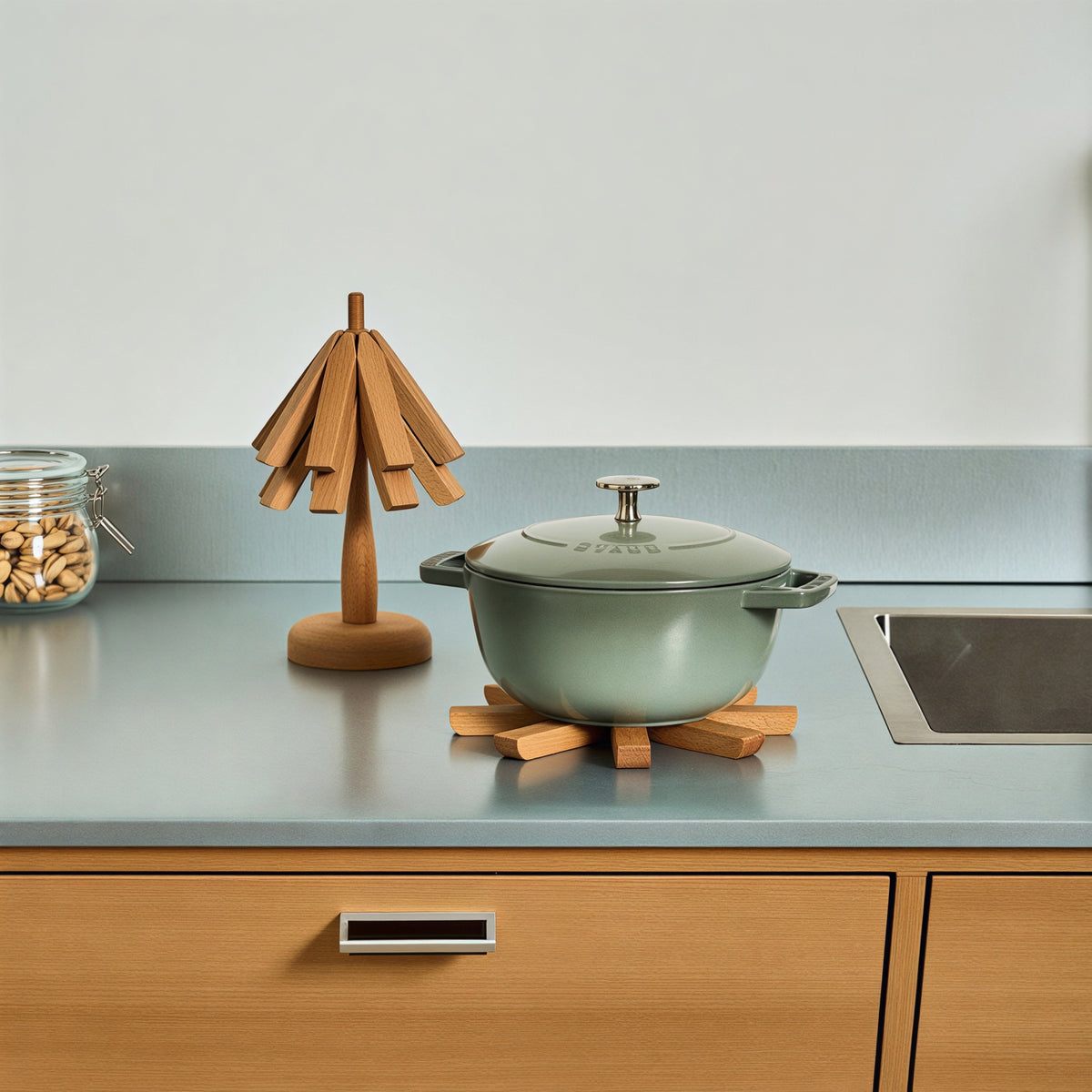 Wooden Tree-Shaped Trivet