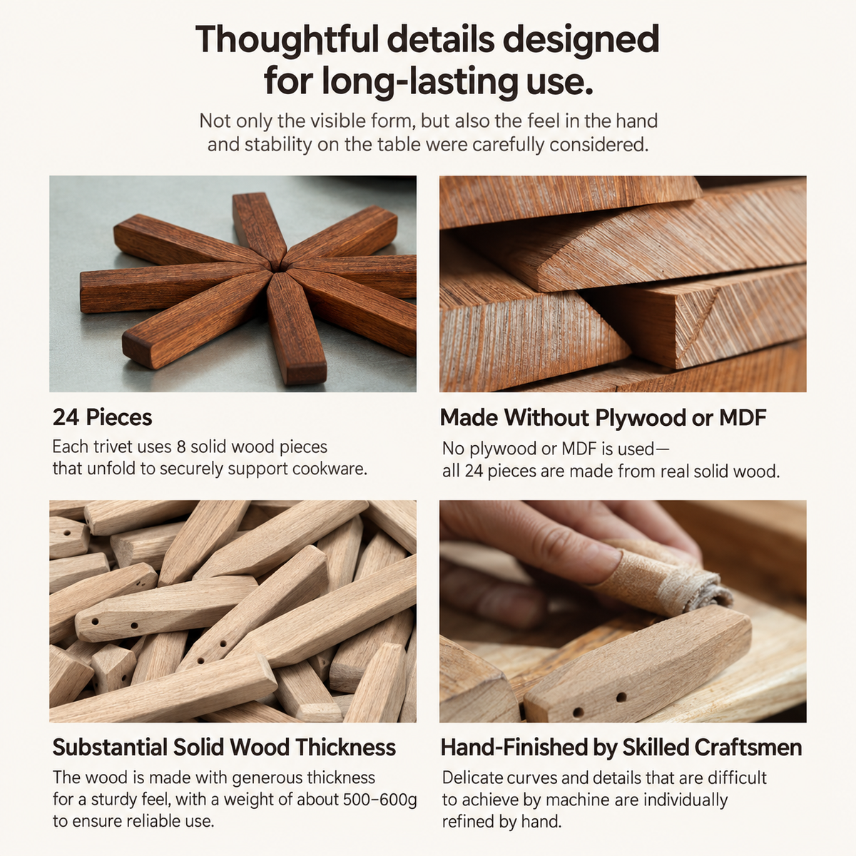 Wooden Tree-Shaped Trivet