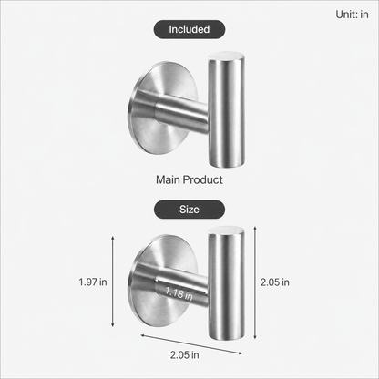 304 Stainless Steel Adhesive T-Shaped Wall Hook
