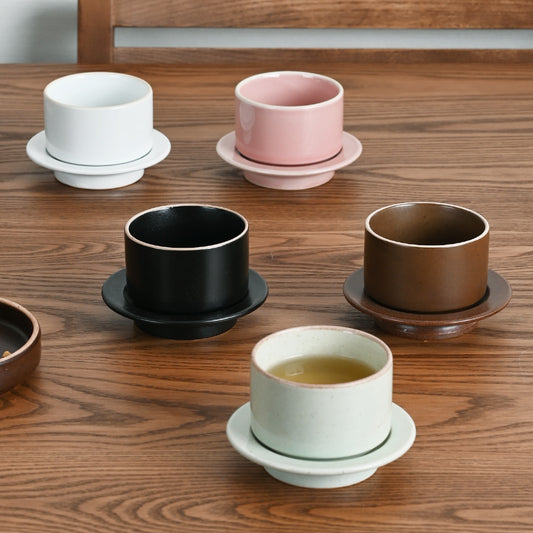 Olheum Stoneware Tea Cup & Saucer Set