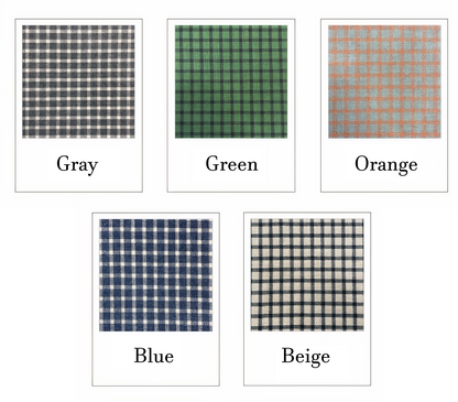 Check Pattern Fabric Stool