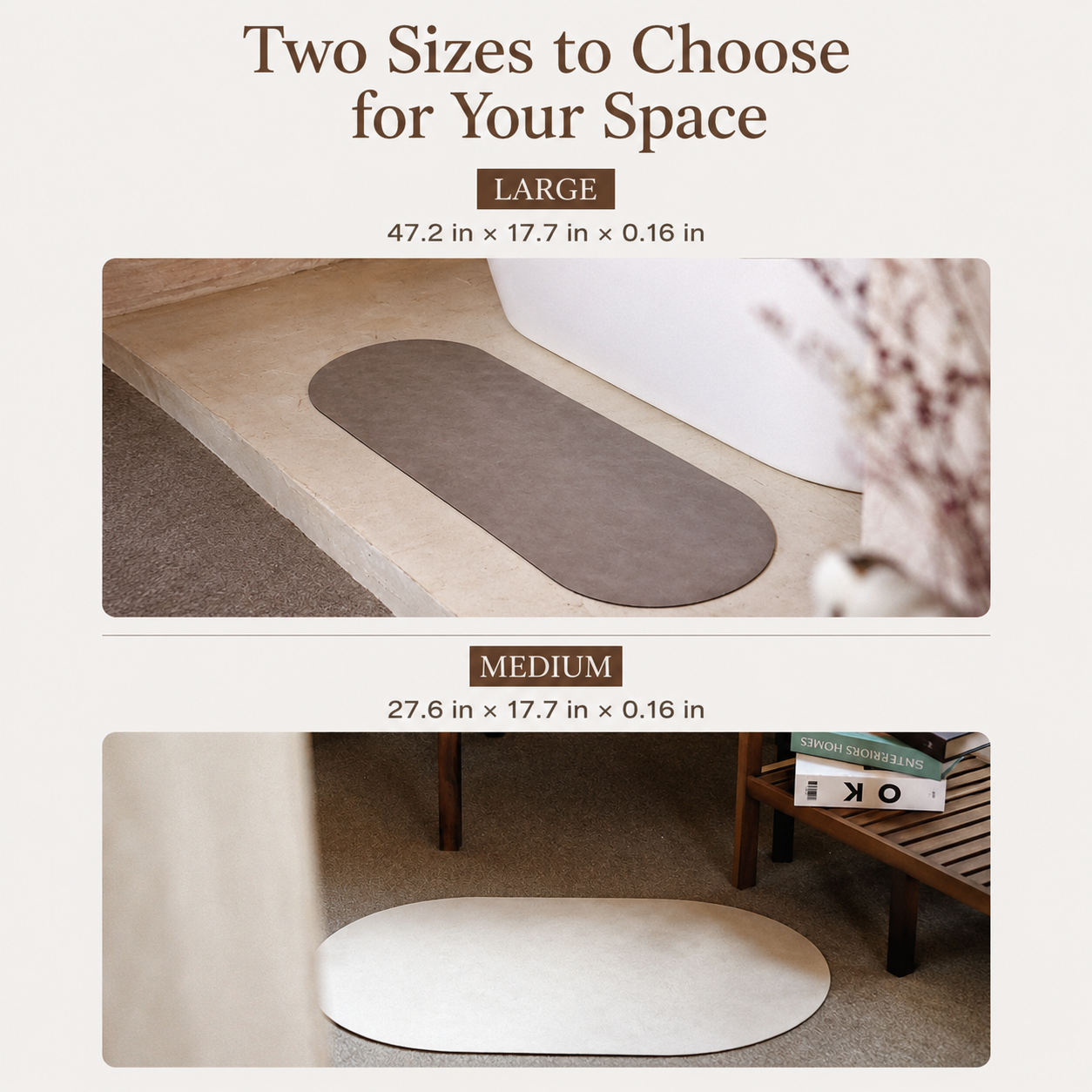 Washable 4th-Generation Diatomite Bath Mat