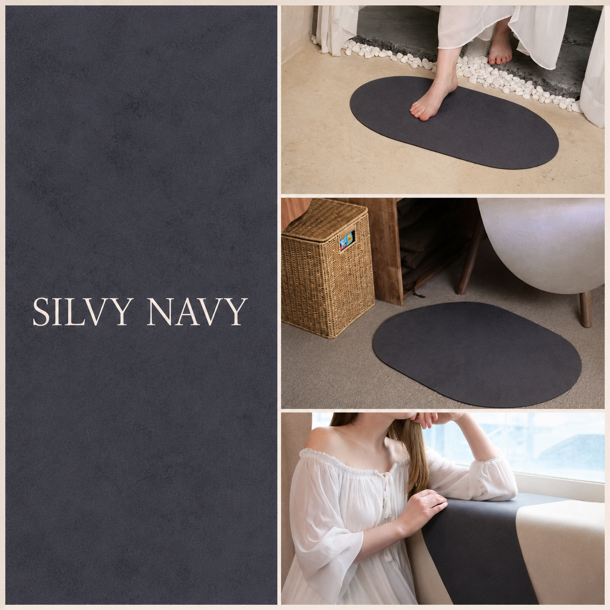 Washable 4th-Generation Diatomite Bath Mat
