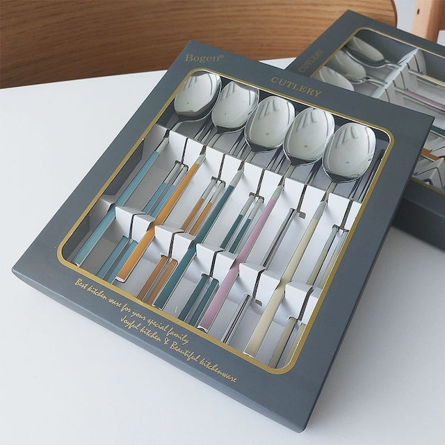 Hexagon Ceramic Tableware Gift Set (5-Person Cutlery Set)