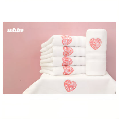 Heart Embroidery Kitsch Towel Set (10-Pack) - detail view