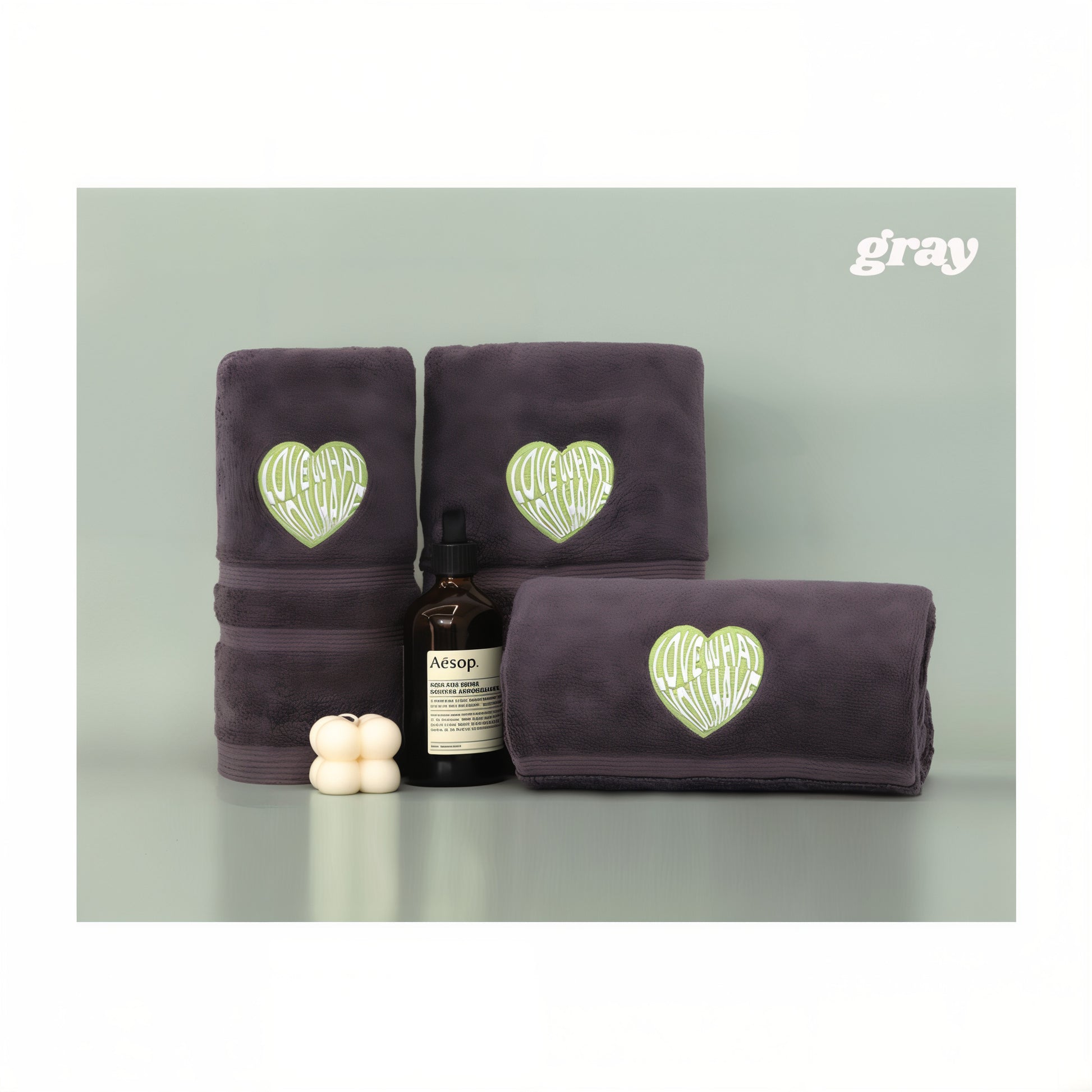 Heart Embroidery Kitsch Towel Set (10-Pack) - image 6 of 9