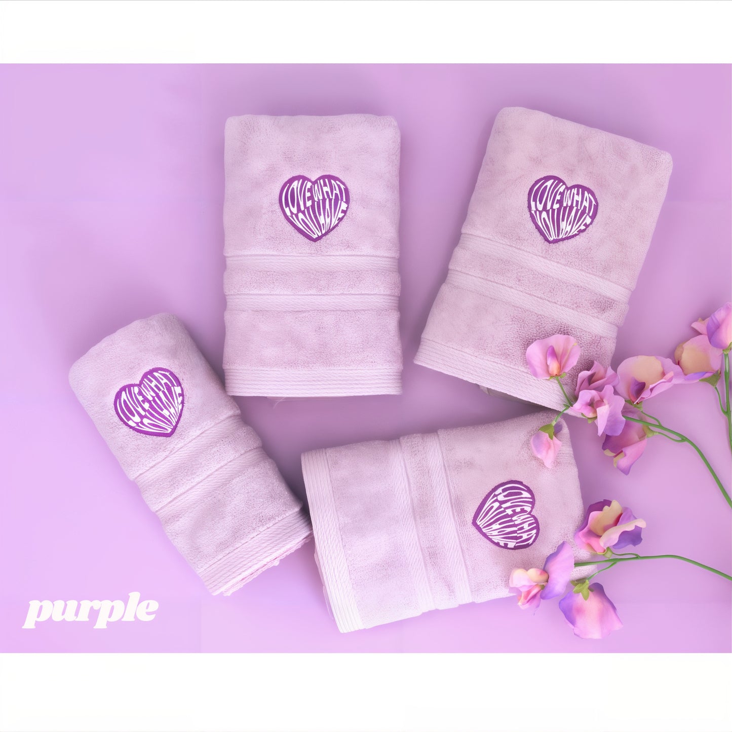 Heart Embroidery Kitsch Towel Set (10-Pack) - image 5 of 9