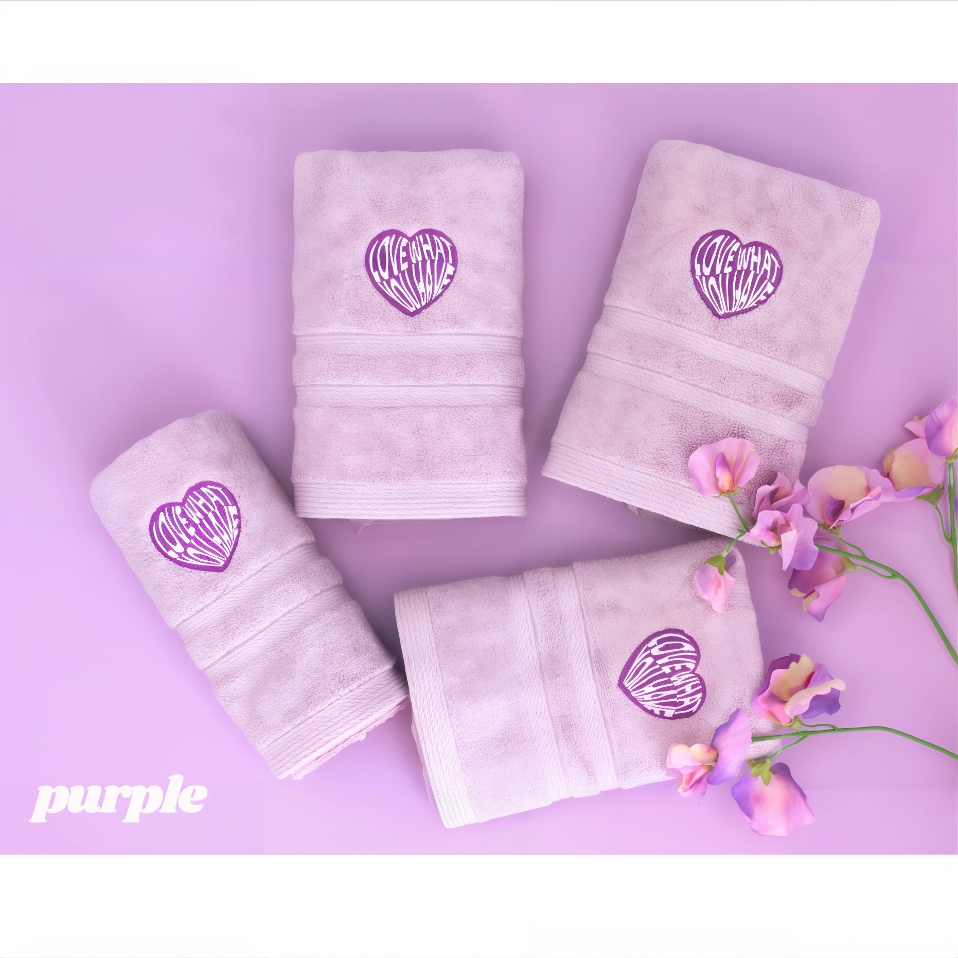 Heart Embroidery Kitsch Towel Set (10-Pack) - image 5 of 9