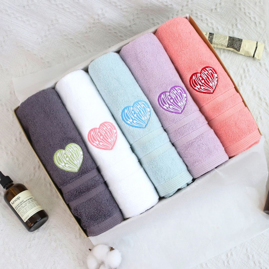 Heart Embroidery Kitsch Towel Set (10-Pack)