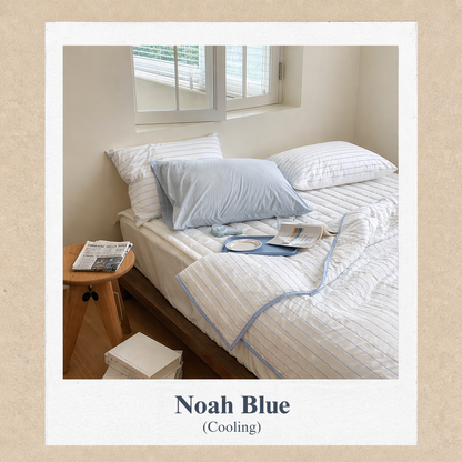 Striped Cotton Comforter for Spring/Summer