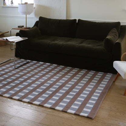 Mocha Blue Check Rug - image 5 of 6