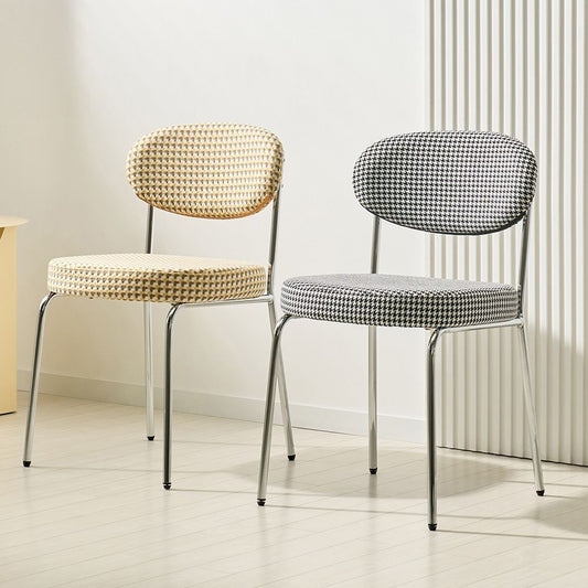 Check Pattern Dining Chair