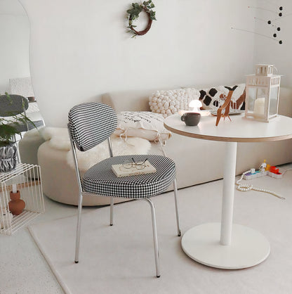 Check Pattern Dining Chair