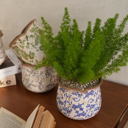 Antique Painted Tulip Flower pot