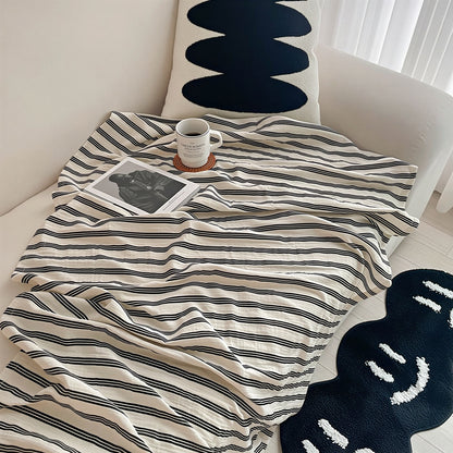 Striped Double-Layer Gauze Blanket