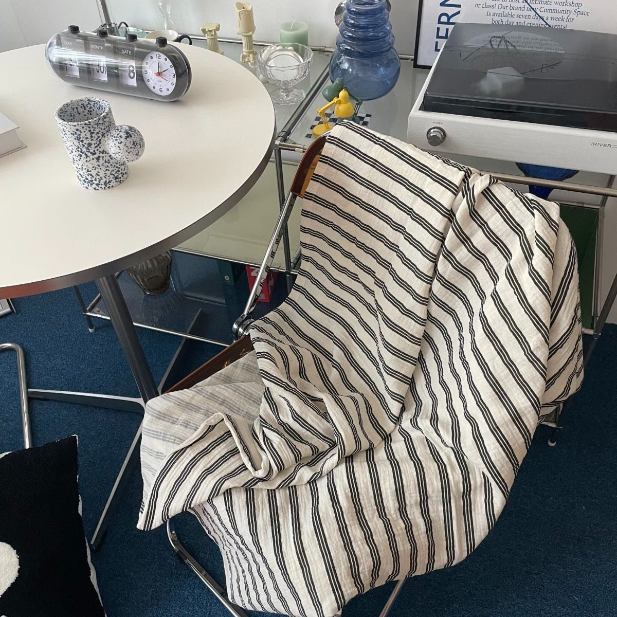 Striped Double-Layer Gauze Blanket