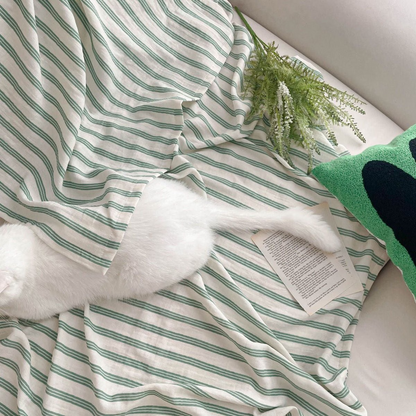Striped Double-Layer Gauze Blanket