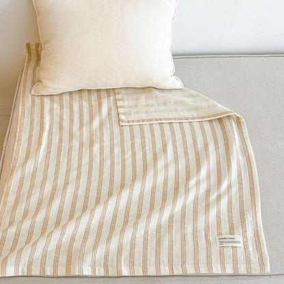 Striped Double-Layer Gauze Blanket